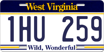 WV license plate 1HU259