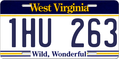 WV license plate 1HU263