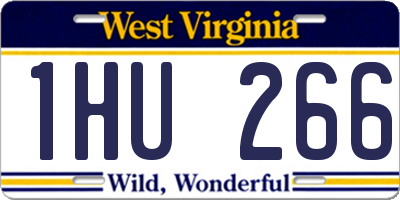 WV license plate 1HU266