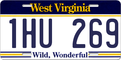 WV license plate 1HU269
