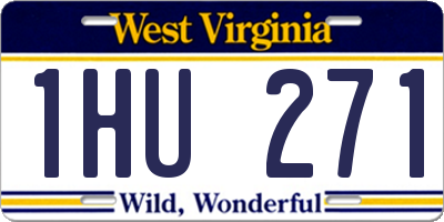 WV license plate 1HU271