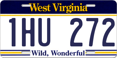 WV license plate 1HU272
