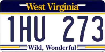 WV license plate 1HU273