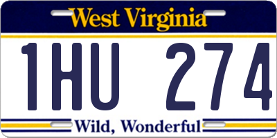 WV license plate 1HU274