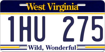 WV license plate 1HU275