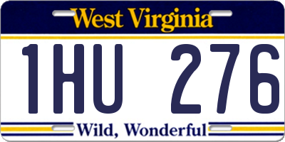 WV license plate 1HU276