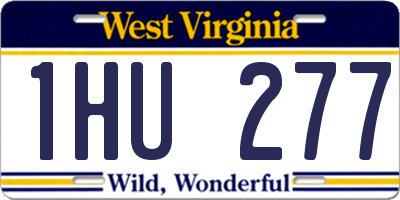 WV license plate 1HU277