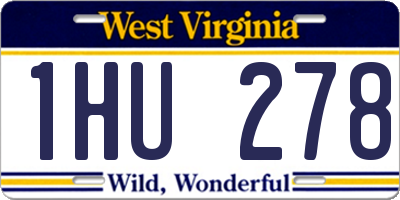 WV license plate 1HU278