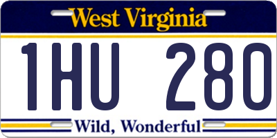 WV license plate 1HU280