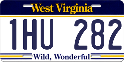 WV license plate 1HU282