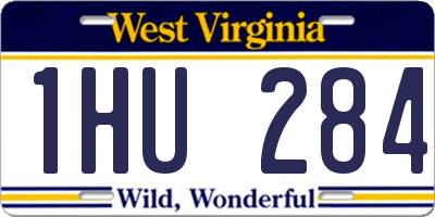 WV license plate 1HU284