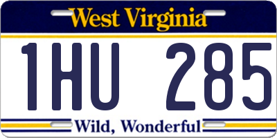 WV license plate 1HU285