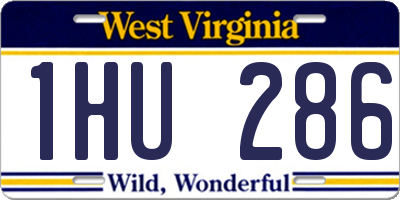 WV license plate 1HU286