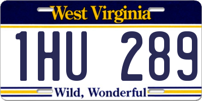 WV license plate 1HU289