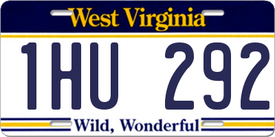 WV license plate 1HU292