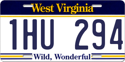WV license plate 1HU294