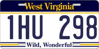 WV license plate 1HU298