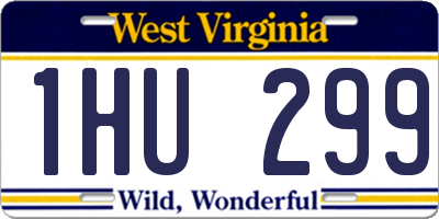 WV license plate 1HU299