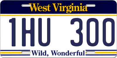 WV license plate 1HU300