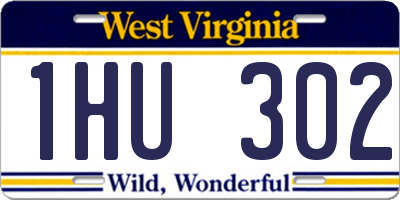 WV license plate 1HU302