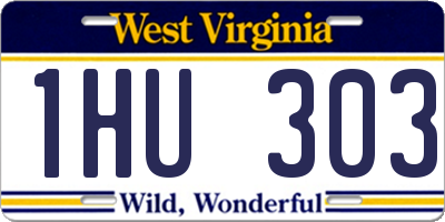 WV license plate 1HU303