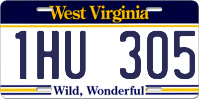 WV license plate 1HU305