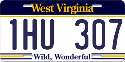 WV license plate 1HU307