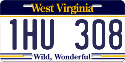 WV license plate 1HU308