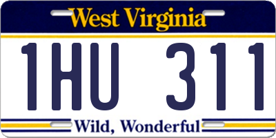 WV license plate 1HU311