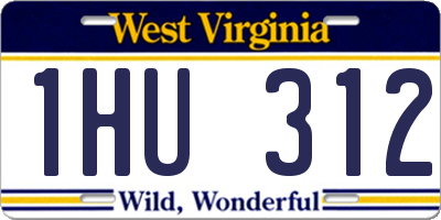 WV license plate 1HU312