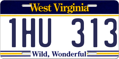 WV license plate 1HU313