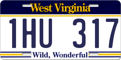 WV license plate 1HU317