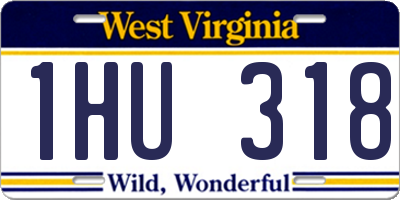 WV license plate 1HU318