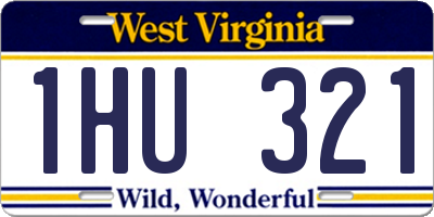 WV license plate 1HU321