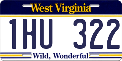 WV license plate 1HU322