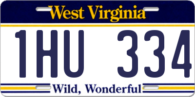 WV license plate 1HU334