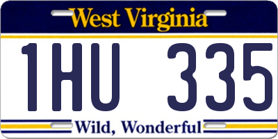 WV license plate 1HU335
