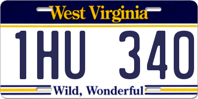 WV license plate 1HU340