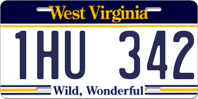 WV license plate 1HU342