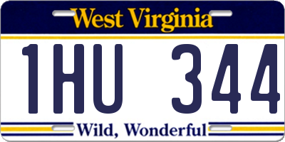 WV license plate 1HU344