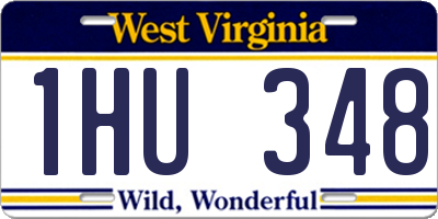 WV license plate 1HU348