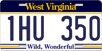 WV license plate 1HU350