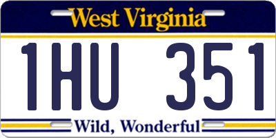 WV license plate 1HU351