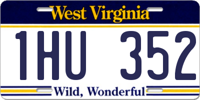WV license plate 1HU352