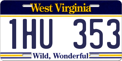 WV license plate 1HU353