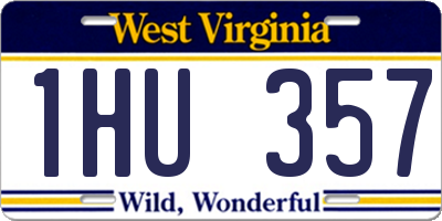 WV license plate 1HU357