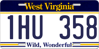 WV license plate 1HU358