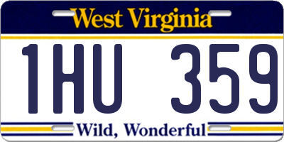 WV license plate 1HU359