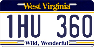WV license plate 1HU360
