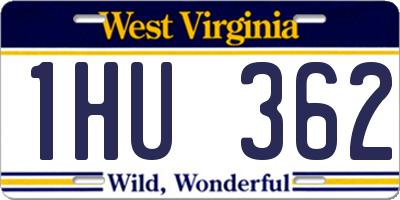 WV license plate 1HU362